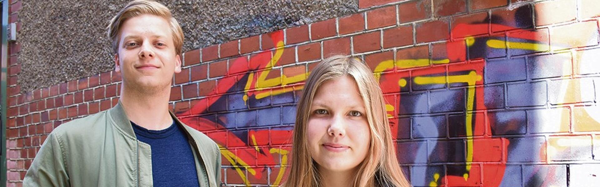 Bild på förbundsordförande Nadja Lundberg och förbundssekreterare Arvid Gustavsson