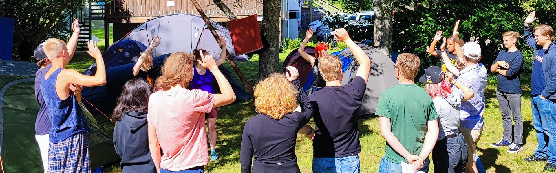 Lägerdeltagare.