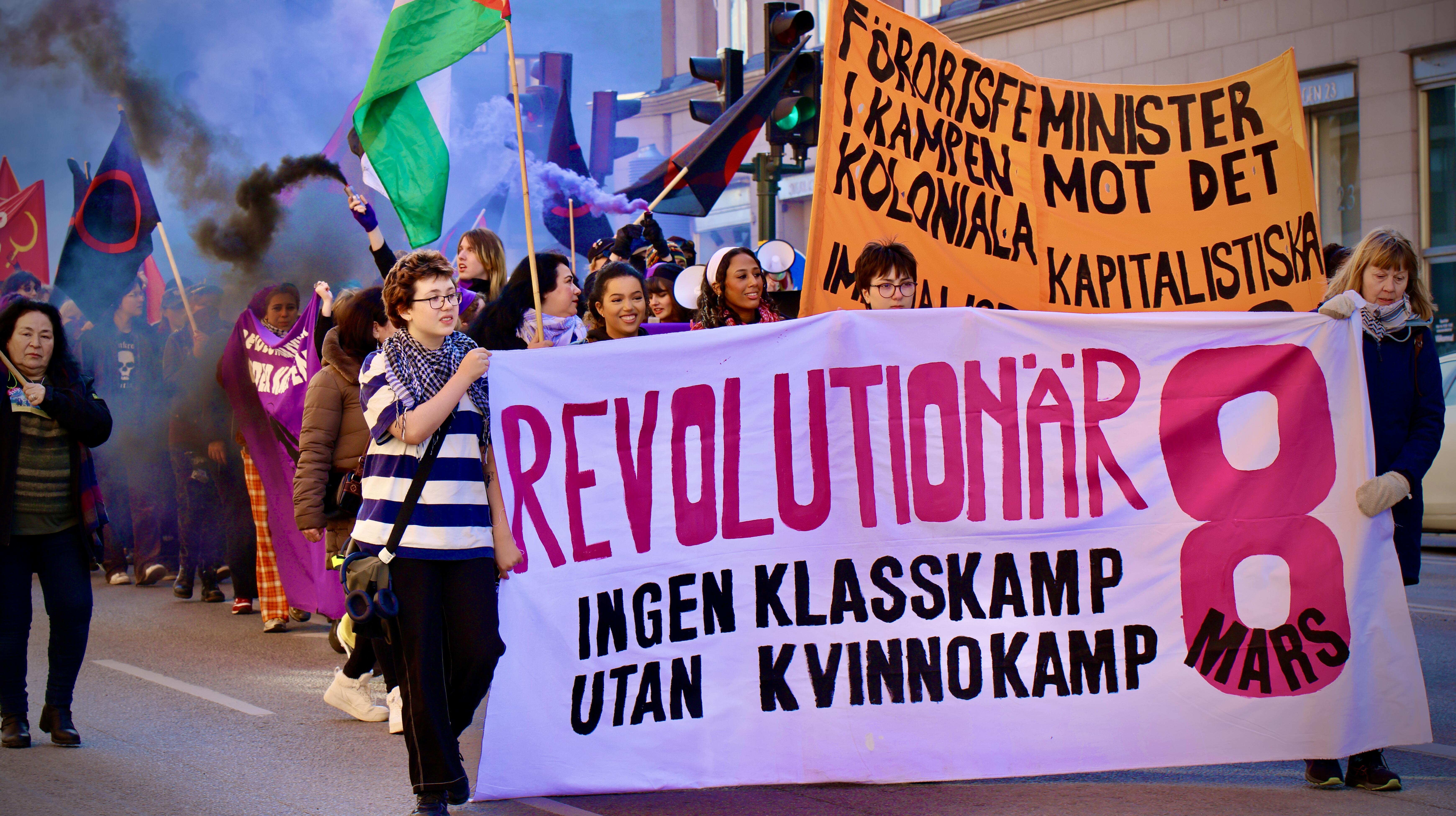 8 mars demonstration i Stockholm