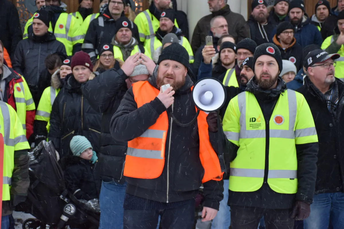 Bild på Hamnarbetarförbundets vicordförande Erik Helgesson