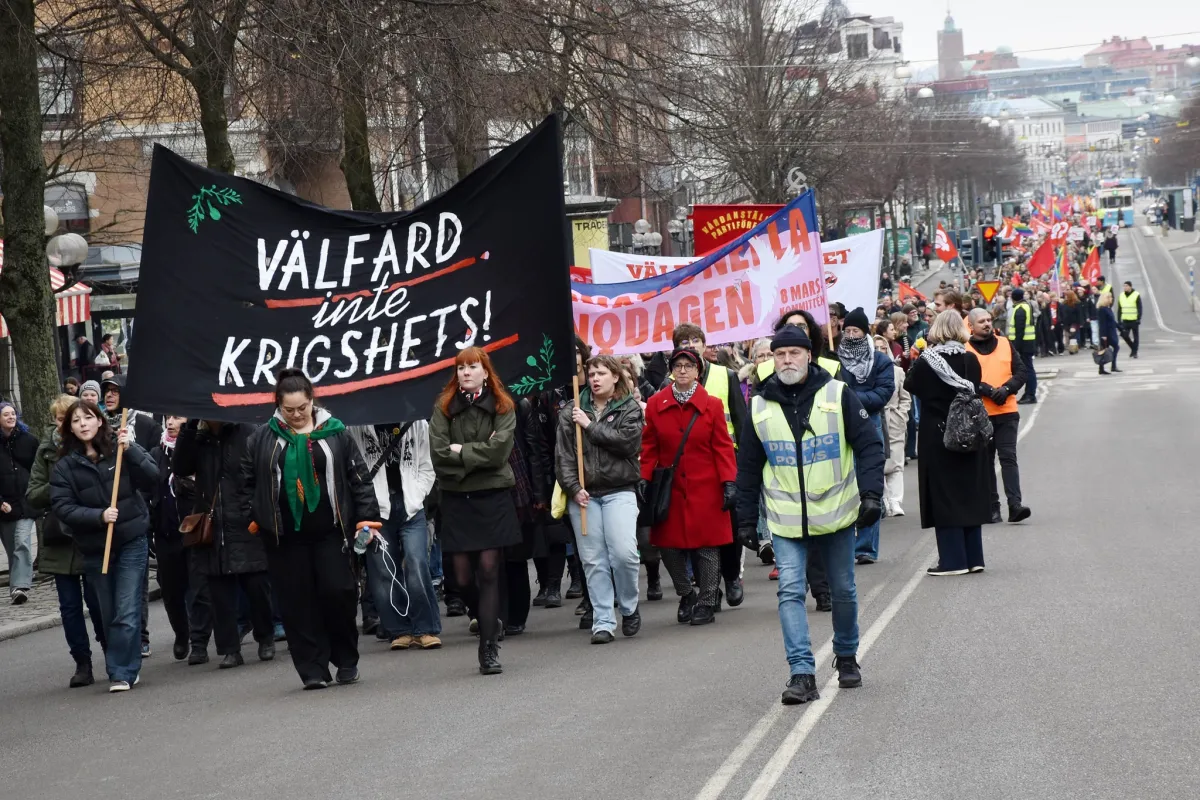 8 mars demonstration i Göteborg.