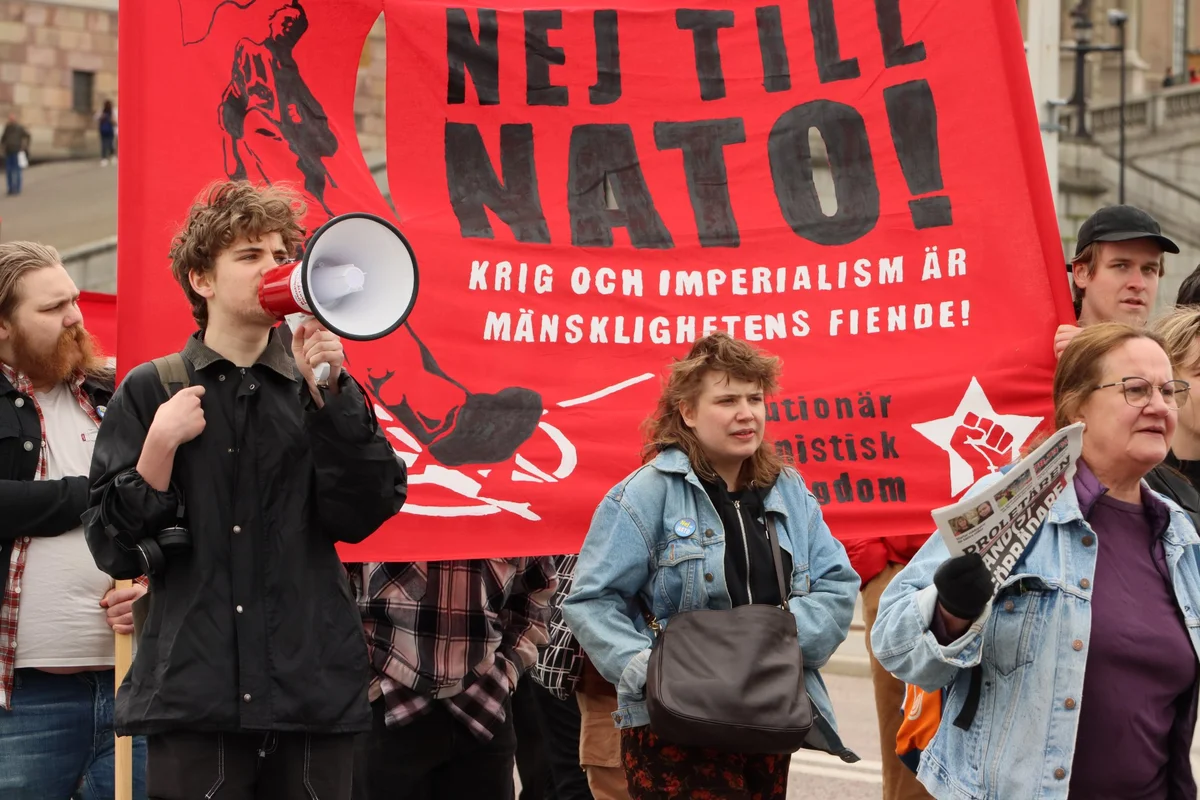 Nej till Nato demo i Stockholm